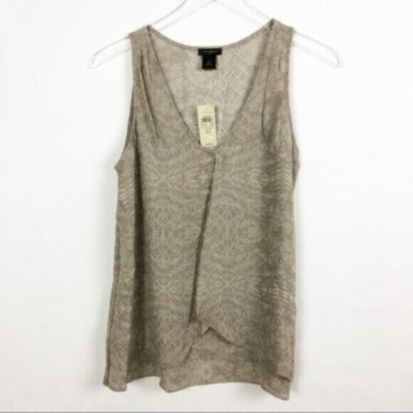 Ann Taylor Tops - NWT Ann Taylor | Women's Tan & Cream Snake Print Top Size XS